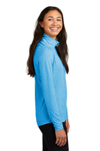 Tri-Blend Wicking 1/4-Zip Pullover / Pond Blue Heather / New Castle Elementary School Staff