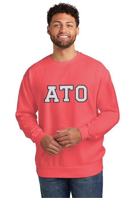 Sweetheart Comfort Colors Chenille Letters Crewneck Sweatshirt / Watermelon / Greek