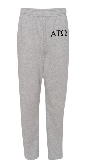 Open-Bottom Sweatpants with Pockets / Athletic Heather / Greek