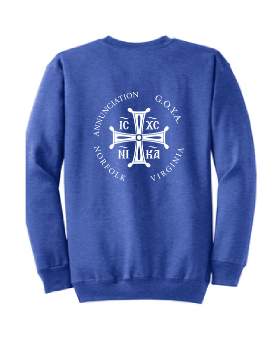 Core Fleece Crewneck Sweatshirt / Heather Royal / Annunciation Norfolk