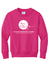 Core Fleece Crewneck Sweatshirt / Pink / Bay Youth Orchestras of Virginia