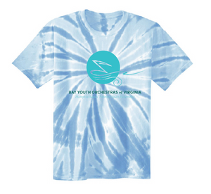 Tie-Dye Tee (Youth & Adult) / Light Blue / Bay Youth Orchestras of Virginia