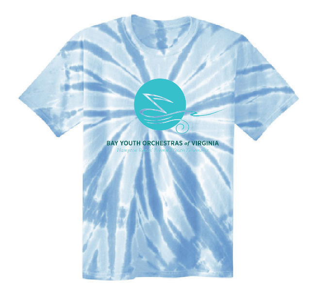 Tie-Dye Tee (Youth & Adult) / Light Blue / Bay Youth Orchestras of Virginia