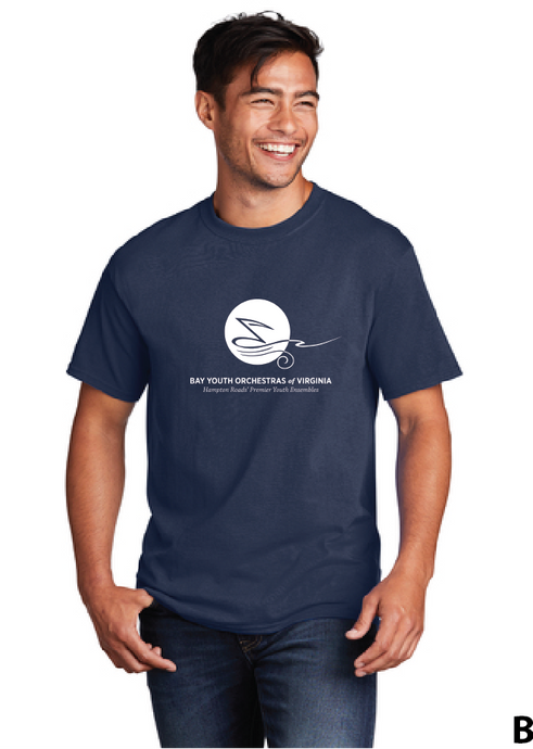 Core Cotton Tee (Youth & Adult) / Navy / Bay Youth Orchestras of Virginia