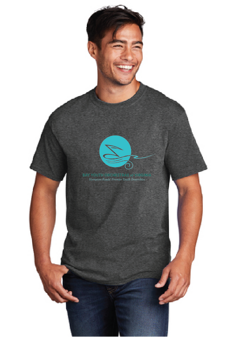 Core Cotton Tee (Youth & Adult) / Dark Heather Grey / Bay Youth Orchestras of Virginia