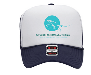 Foam Trucker Cap / White/Navy / Bay Youth Orchestras of Virginia