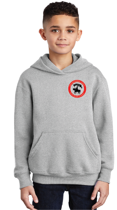 Core Fleece Pullover Hooded Sweatshirt (Youth & Adult) / Ash / Bayside Sixth Grade Campus