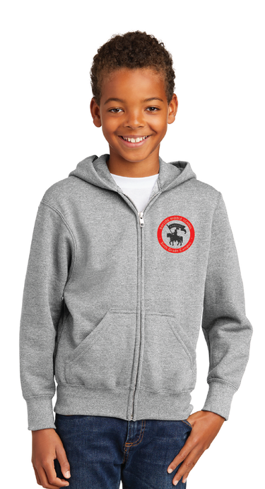 Core Fleece Full-Zip Hooded Sweatshirt(Youth & Adult) / Ash / Bayside Sixth Grade Campus