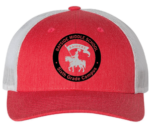 Low Pro Trucker Cap / Heather Red/ Silver / Bayside Sixth Grade Campus