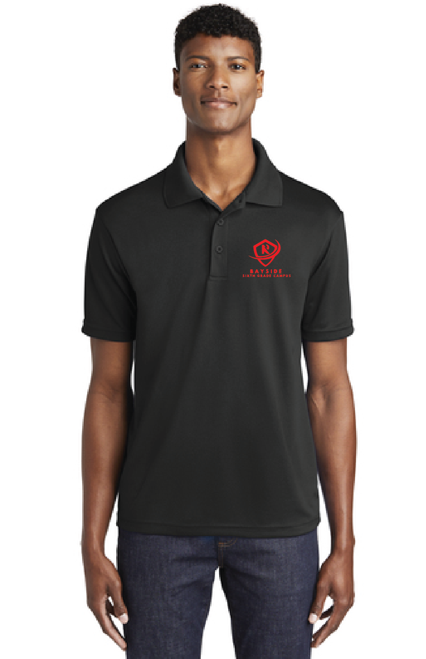 RacerMesh Polo / Black / Bayside Sixth Grade Campus Staff Store