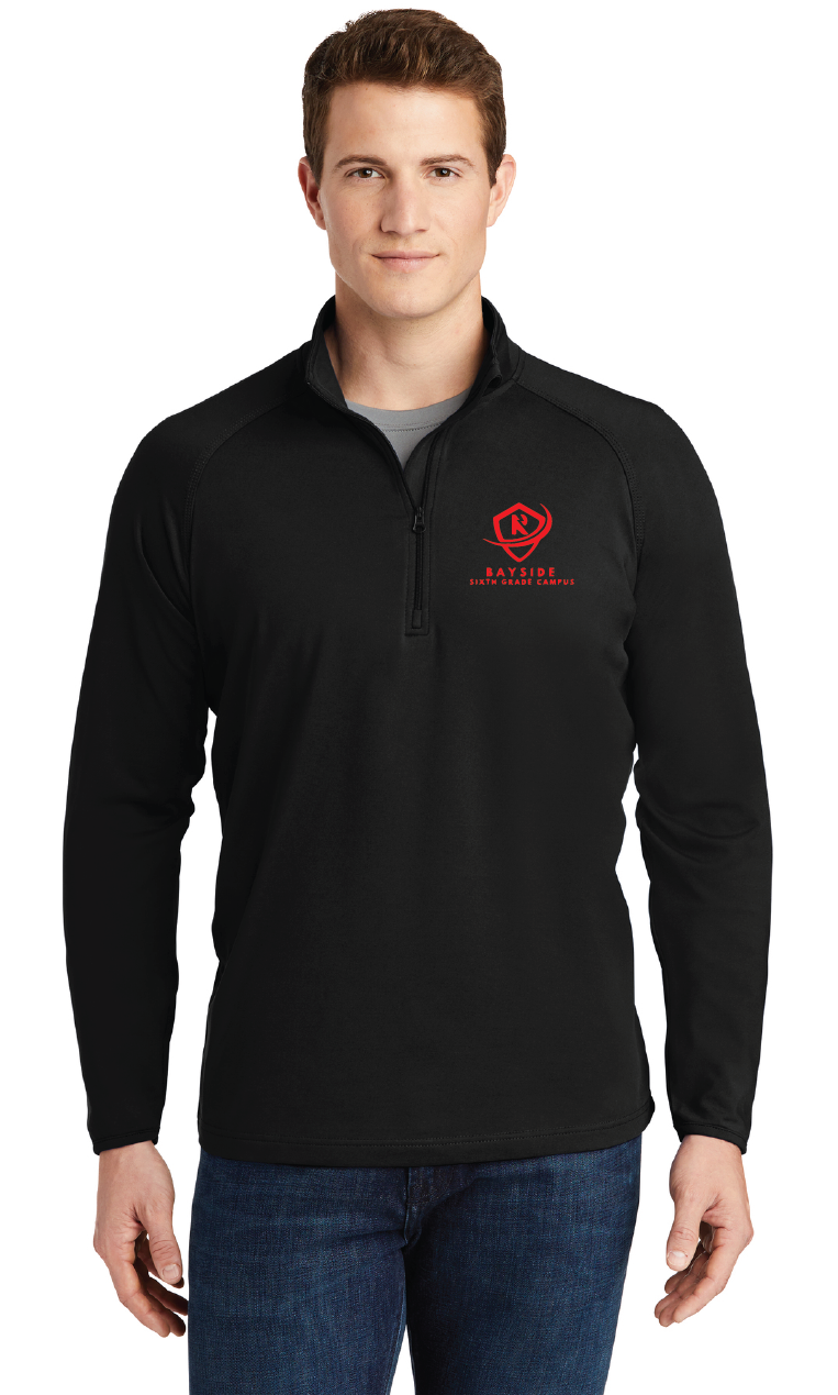 Stretch 1/2-Zip Pullover / Black / Bayside Sixth Grade Campus Staff Store