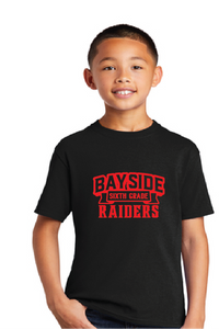 Core Cotton Tee (Youth & Adult) / Black / Bayside Sixth Grade Campus