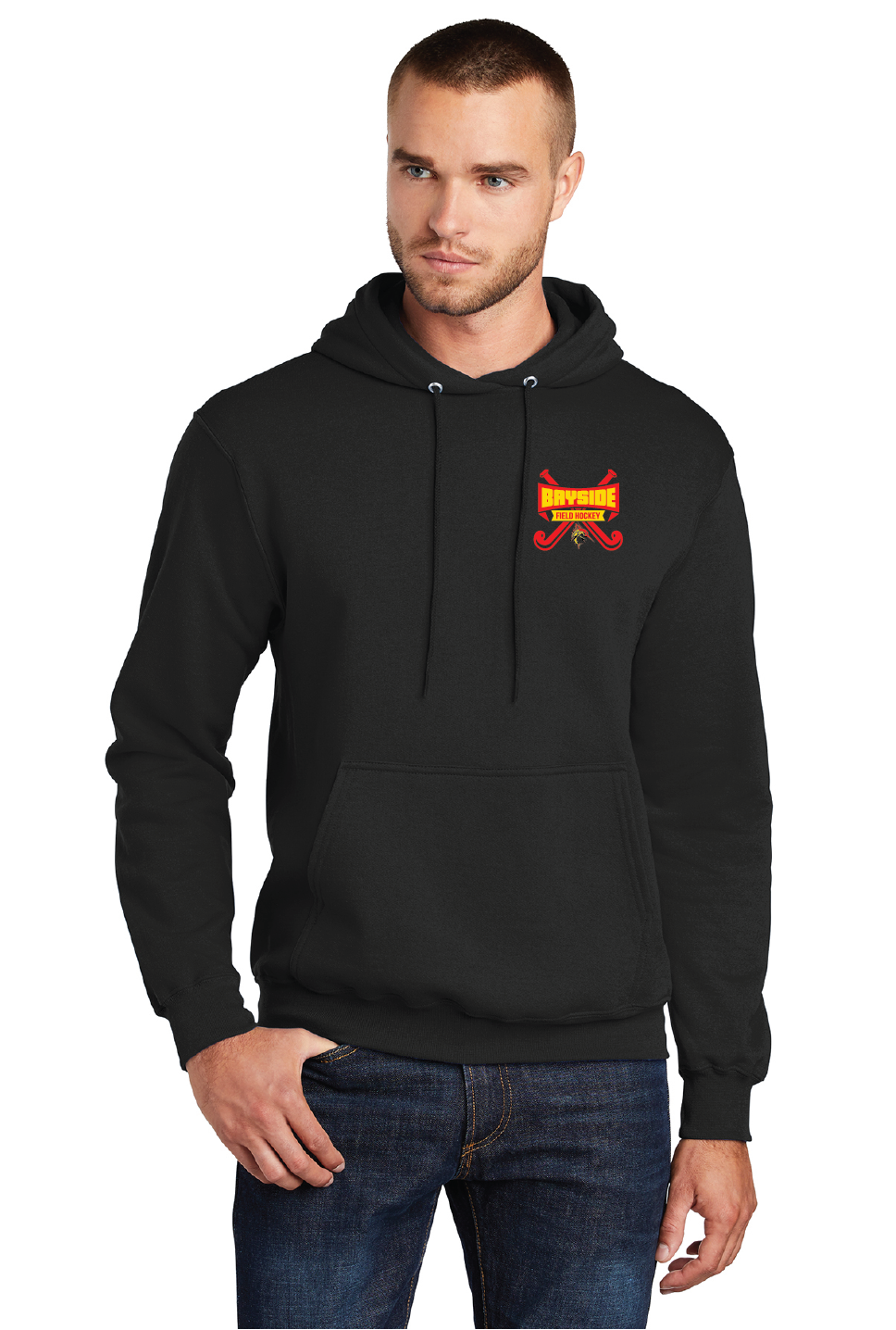 Core Fleece Pullover Hooded Sweatshirt / Black / Bayside High School Field Hockey