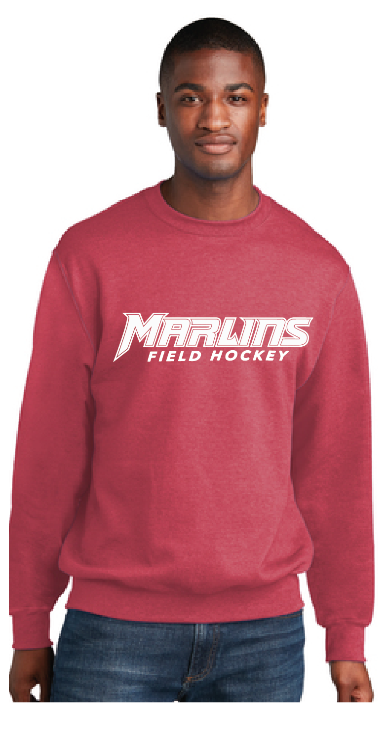 Core Fleece Crewneck Sweatshirt / Heather Red / Bayside High School Field Hockey