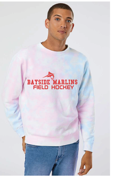 Midweight Tie-Dyed Sweatshirt / Tie Dye Cotton Candy / Bayside High School Field Hockey