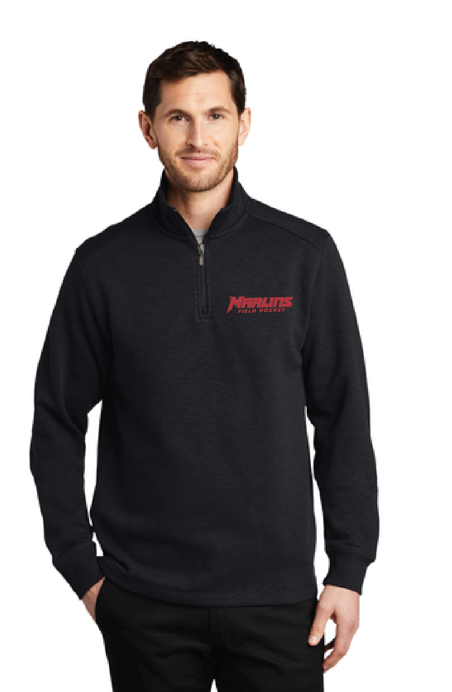 Slub Fleece 1/4-Zip Pullover / Slate Grey / Bayside High School Field Hockey