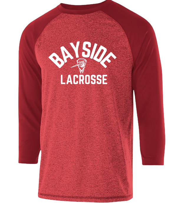 Typhoon Raglan Shirt / Scarlet Heather/Scarlet / Bayside High School Lacrosse