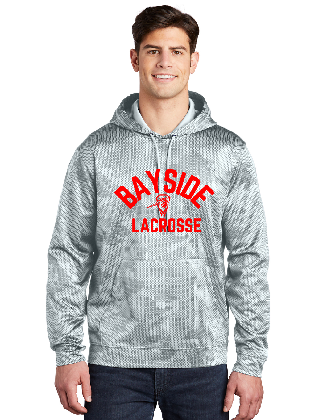 Sport-Wick CamoHex Fleece Hooded Pullover / Oxford / Bayside High School Lacrosse