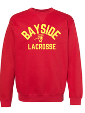 Fleece Crewneck Sweatshirt  / Red / Bayside High School Lacrosse