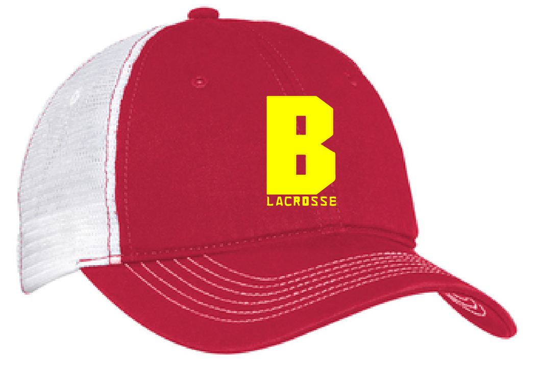 Mesh Back Cap / Red & White / Bayside High School Lacrosse