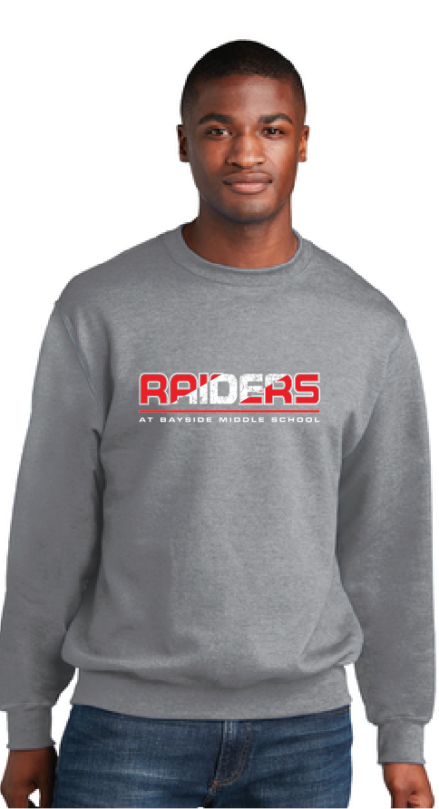 Core Fleece Crewneck Sweatshirt (Youth & Adult) / Ash / Bayside Middle School