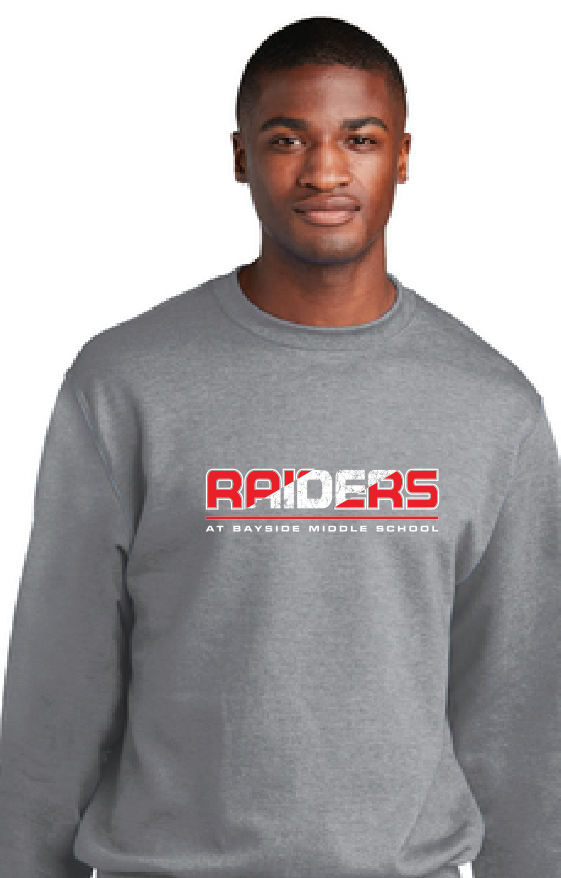 Core Fleece Crewneck Sweatshirt (Youth & Adult) / Athletic Heather / Bayside Middle School