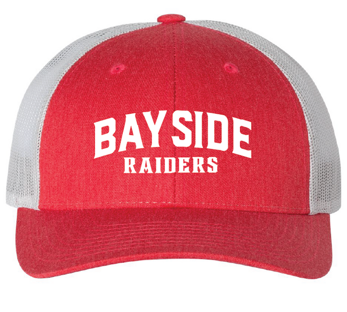 Low Pro Trucker Cap / Heather Red/ Silver / Bayside Middle School