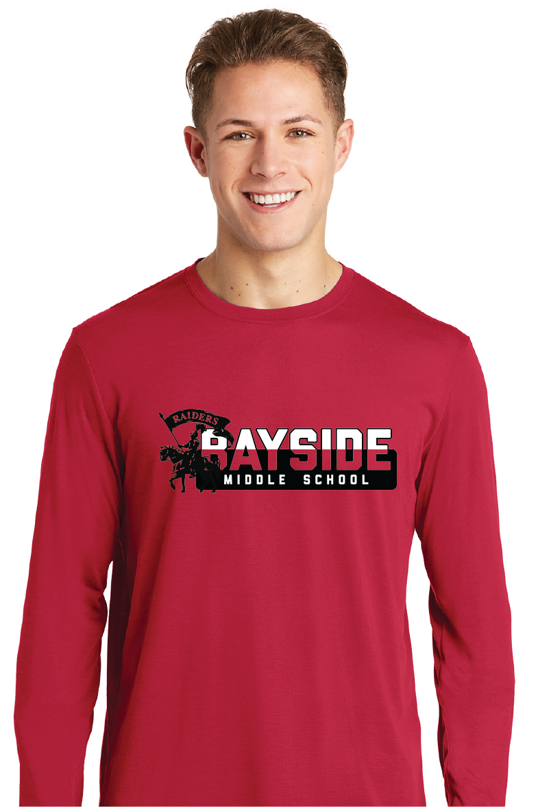 Long Sleeve Cotton Touch Tee / Red / Bayside Middle School Staff