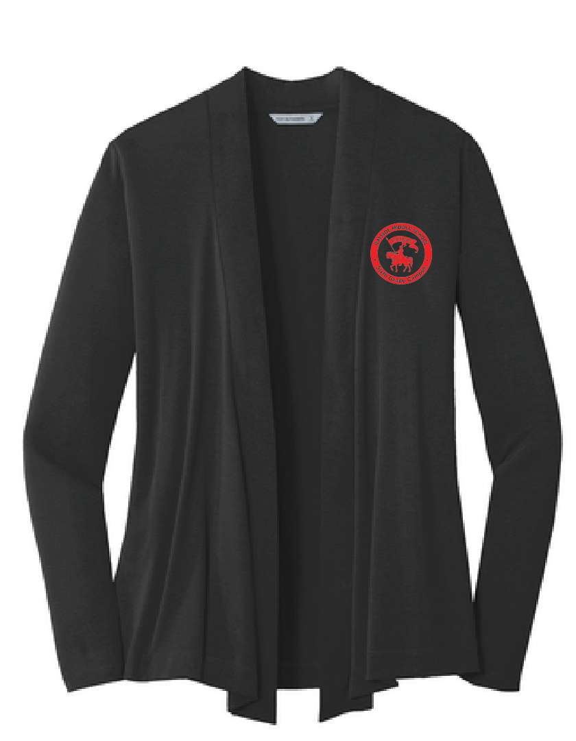 Ladies Concept Open Cardigan / Black / Bayside Middle School Staff