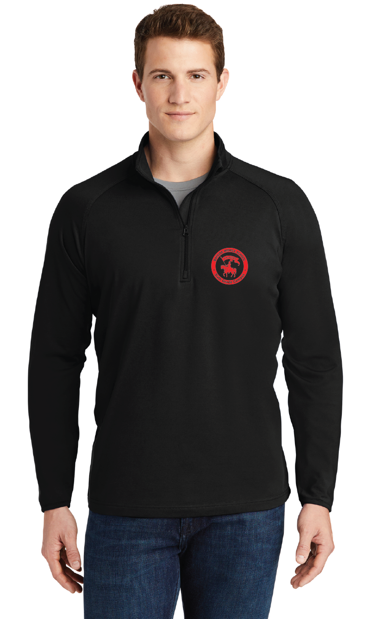 Stretch 1/2-Zip Pullover / Black / Bayside Middle School Staff