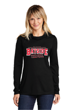 Tri-Blend Wicking Long Sleeve Hoodie / Black / Bayside Middle Staff