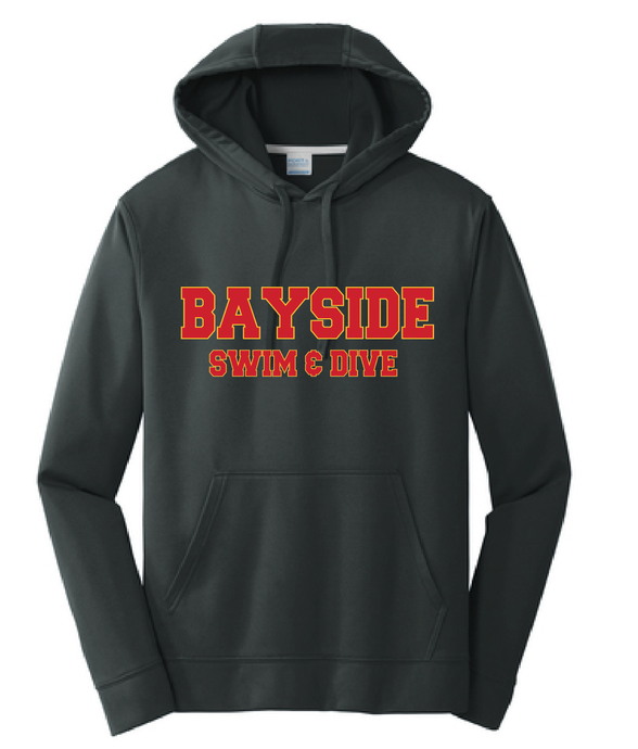Performance Fleece Hooded Sweatshirt / Black / Bayside High School Swim & Dive