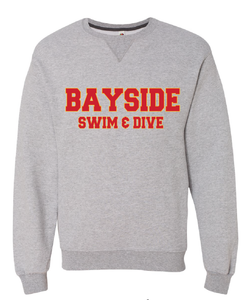 Sofspun Crewneck Sweatshirt / Athletic Heather / Bayside High School Swim & Dive