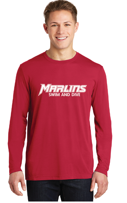 Long Sleeve Cotton Touch Tee / Red / Bayside High School Swim & Dive