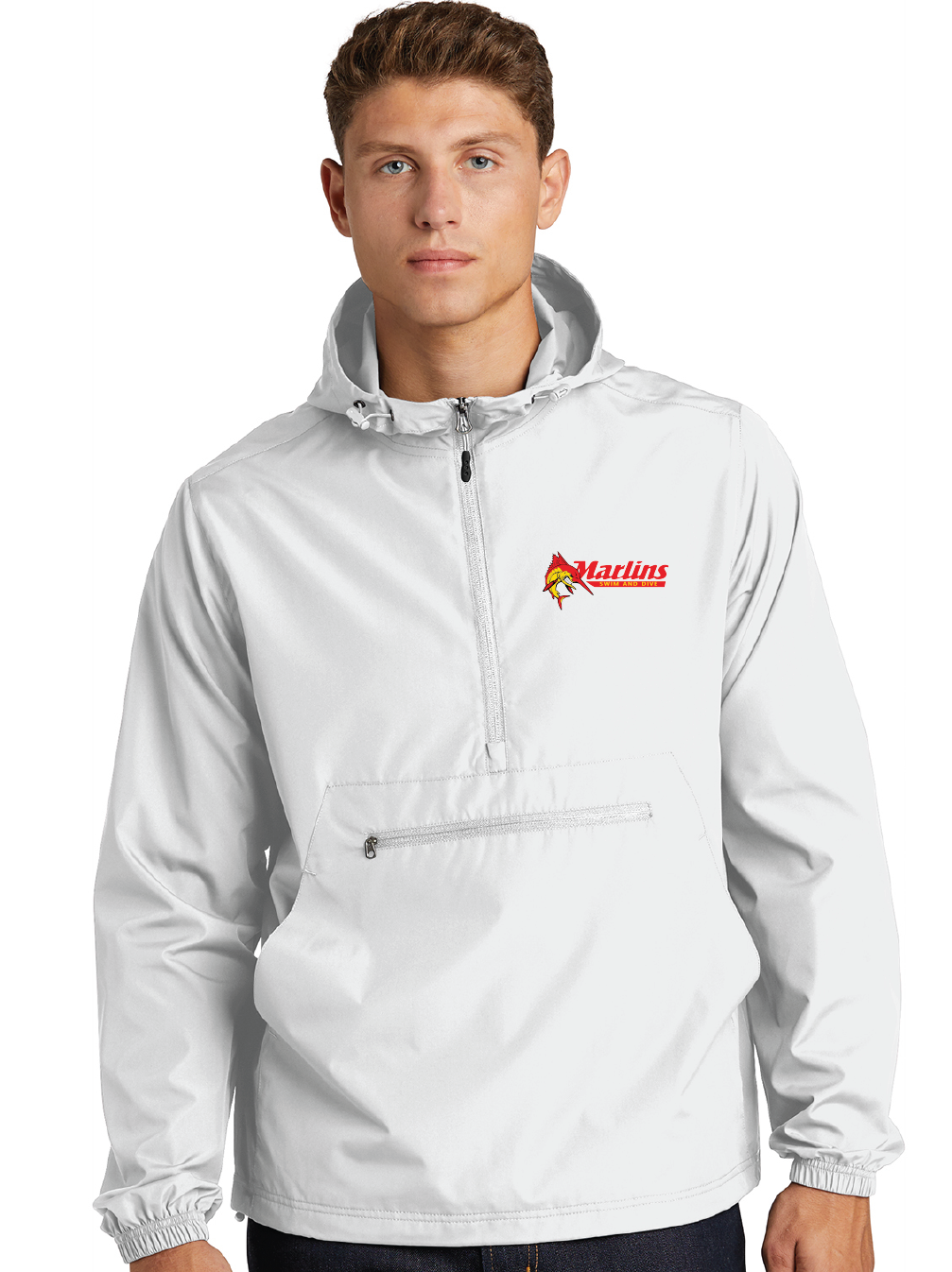 Packable Anorak / White / Bayside High School Swim & Dive