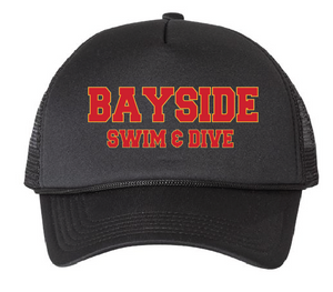 Foam Mesh-Back Trucker Cap / Black / Bayside High School Swim & Dive