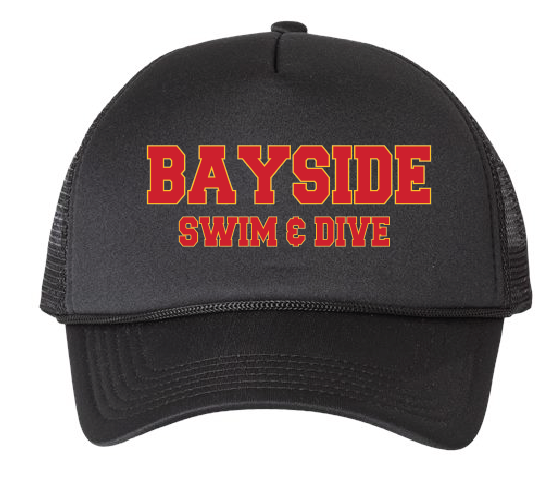 Foam Mesh-Back Trucker Cap / Black / Bayside High School Swim & Dive