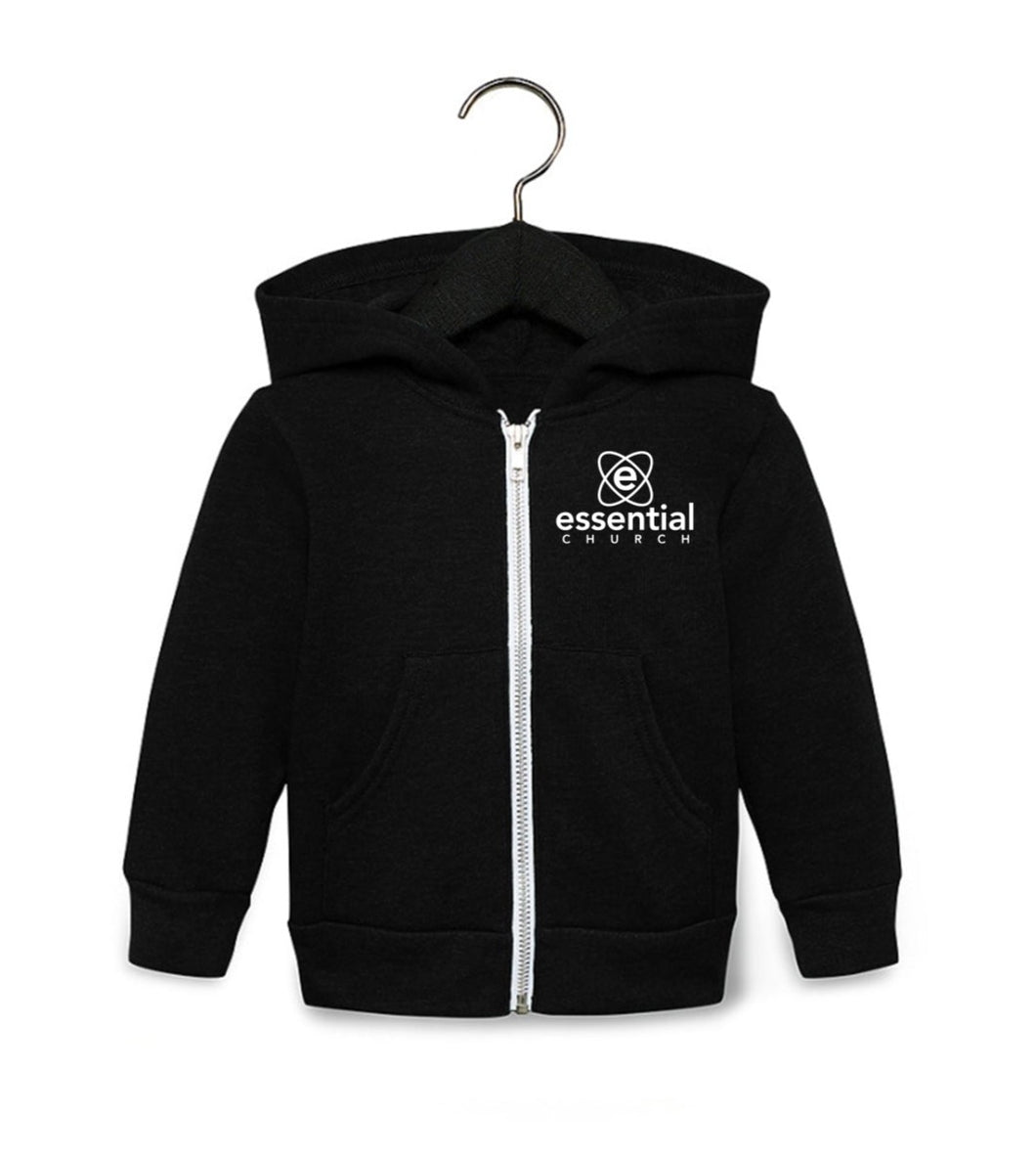 Toddler Sponge Fleece Full-Zip Hoodie / Black / Essential Church