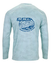 Performance UPF 50+ Camo Long Sleeve T-Shirt / Blue Mist / Combatant Craft Division