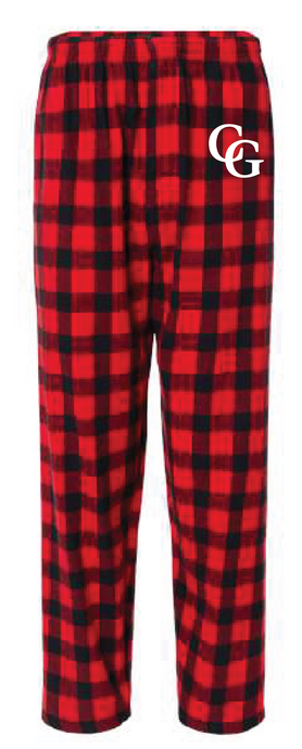 Flannel Pants Pajamas  / Red & Black Buffalo / Center Grove