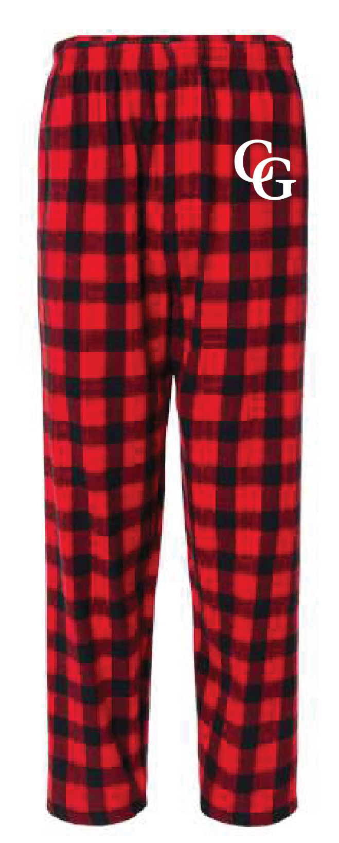 Flannel Pants Pajamas  / Red & Black Buffalo / Center Grove
