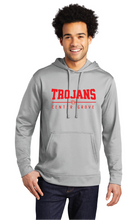 Trojans Performance Hooded Sweatshirt / Silver / Youth & Adult / Center Grove