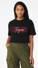 Women’s  Ideal Crop Tee / Black / Center Grove
