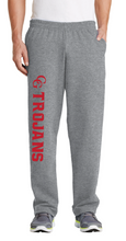 Open Bottom Fleece Sweatpants / Heather Grey /  Center Grove