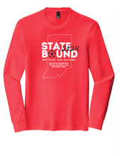 STATE BOUND Unisex TriBlend Long Sleeve Softstyle Tee / Red Frost / Center Grove High School Soccer