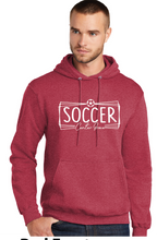 Soccer Fleece Hooded Sweatshirt / Heather Red / Center Grove Soccer