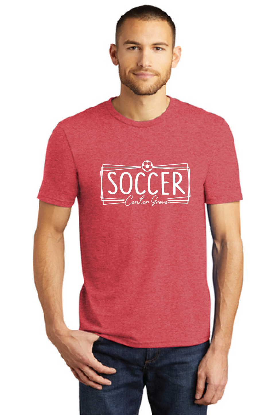 Tri-Blend Softstyle Tee / Red Frost / Center Grove High School Soccer