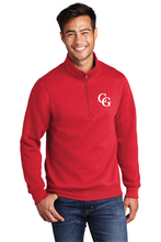 Fleece 1/4-Zip Pullover Sweatshirt / Red / Center Grove