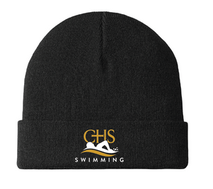 Knit Cuff Beanie / Black / Catholic High School Swimming Team