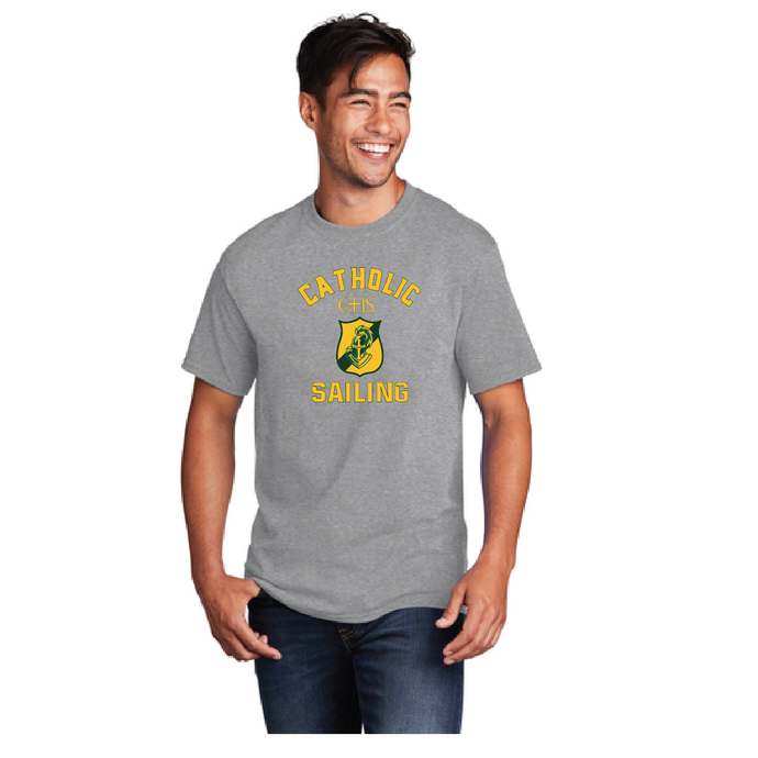 Core Cotton Tee / Athletic Heather / Catholic High School Sailing